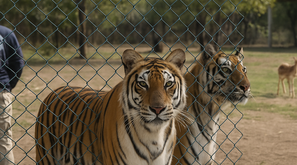 FGR decomisa en rancho tigres y decenas de otros animales