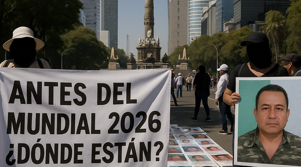 Familiares de desaparecidos se manifiestan en México a horas del arranque del Mundial 2026