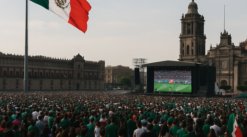 Abarrotan Fan Fest en el Zócalo