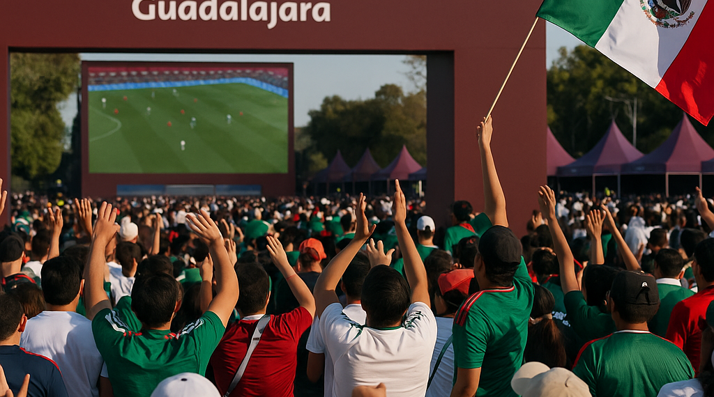 Aficionados abarrotan el FIFA Fan Festival en Guadalajara antes del México vs. Corea del Sur