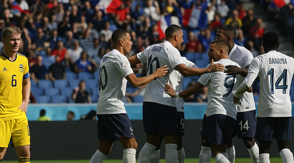 Francia se mete a Octavos de Final tras golear a Suecia