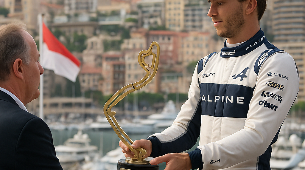 Pierre Gasly recibe trofeo del GP de Mónaco aunque la apelación aún está pendiente