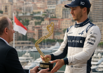 Pierre Gasly recibe trofeo del GP de Mónaco aunque la apelación aún está pendiente