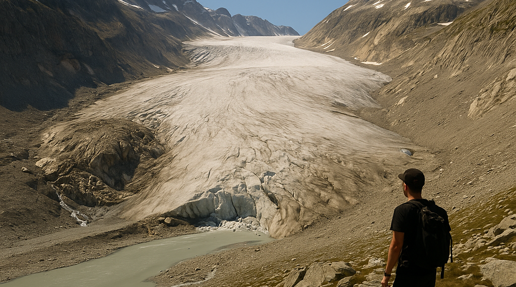 Los glaciares suizos, al borde del colapso por el calor extremo en Europa