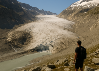 Los glaciares suizos, al borde del colapso por el calor extremo en Europa