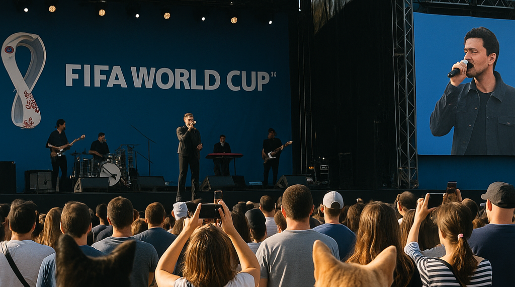 Disfrutan con el concierto para abrir Mundial