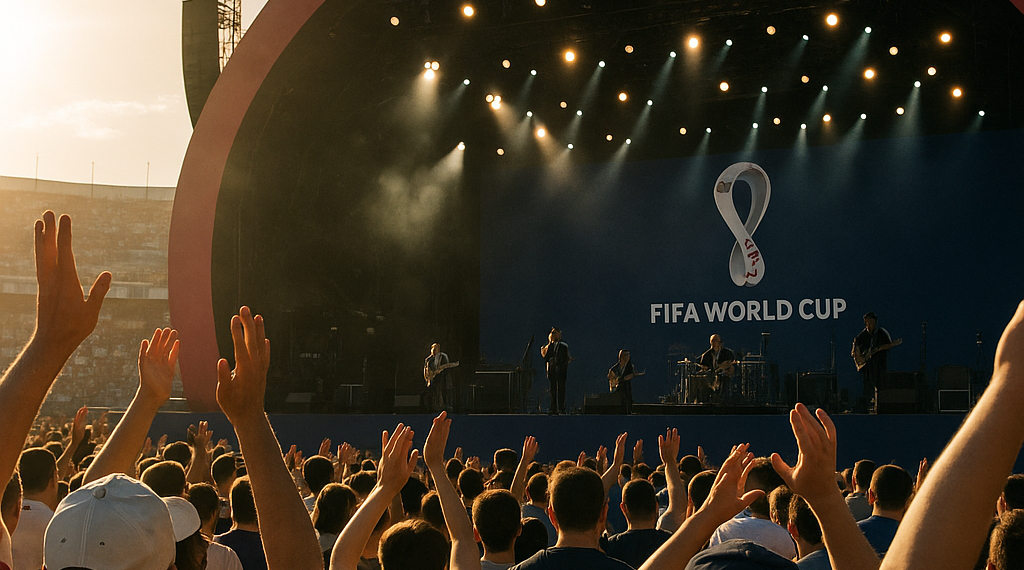 Disfrutan con el concierto para abrir Mundial