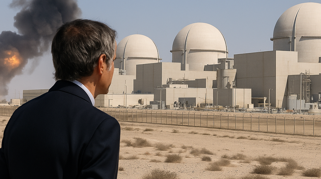 Rafael Grossi se reunió con el canciller de Emiratos Árabes Unidos y recorrió la central nuclear de Barakah tras el ataque con drones