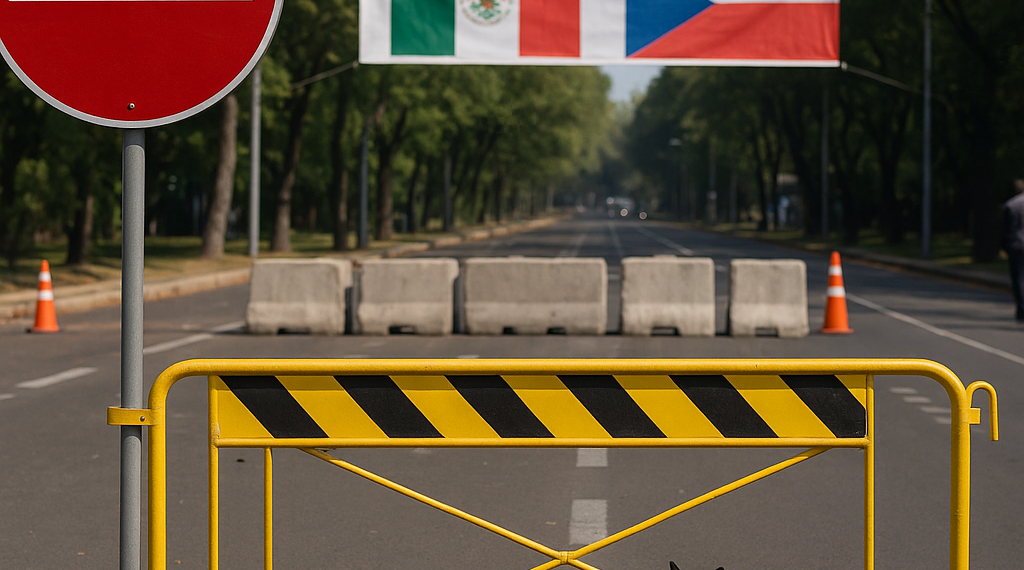 Activan cierres viales por el juego México-Chequia