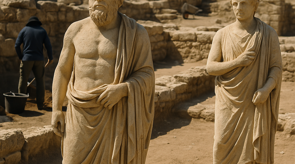 Dos estatuas romanas de 1.700 años con el nombre “Lícurgo” aparecen en Israel: por qué desconciertan a los expertos