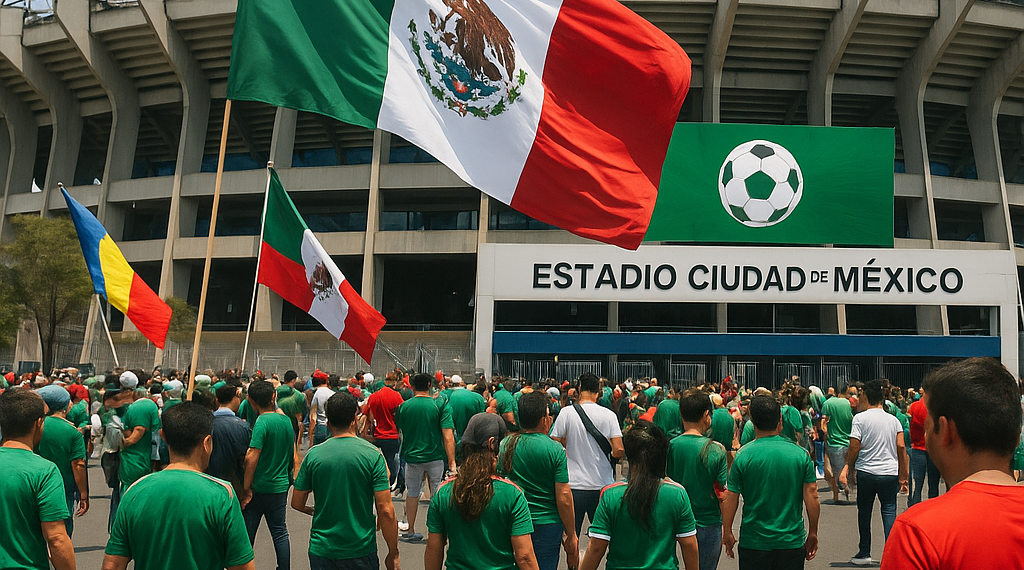 Aficionados se dan cita en el Estadio Ciudad de México para el inicio del Mundial 2026