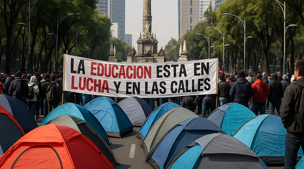 Bloquea CNTE, otra vez, Paseo de la Reforma