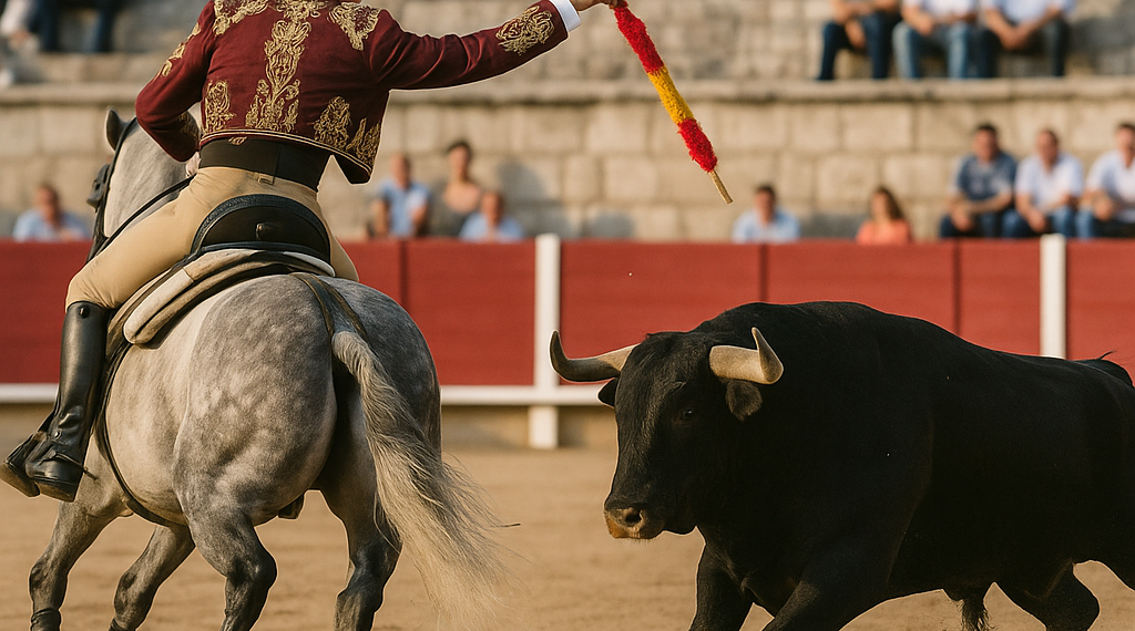 Manuel Jesús 'El Cid' torea al natural al cuarto 'victorino' de la tarde.