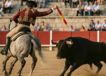 Manuel Jesús 'El Cid' torea al natural al cuarto 'victorino' de la tarde.
