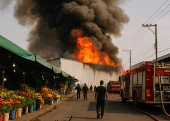 Arde bodega cerca del Mercado de Jamaica