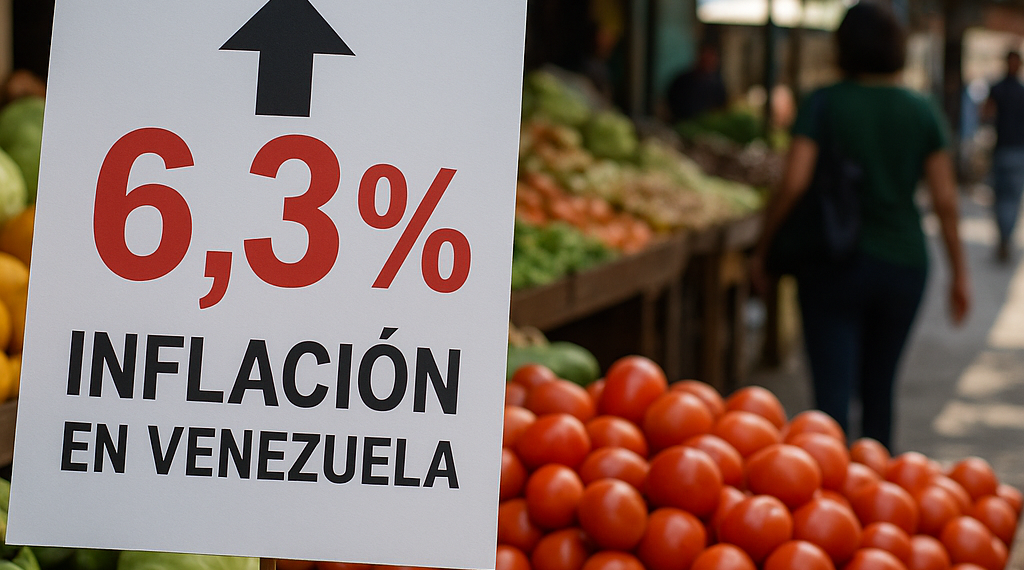 La inflación en Venezuela bajó a 6.3% en mayo: Banco Central