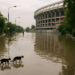 Se registran inundaciones en vialidades y cerca de estadio
