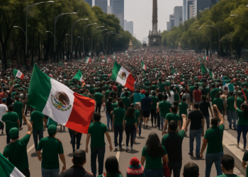 Desbordan calles y plazas para apoyar al Tri