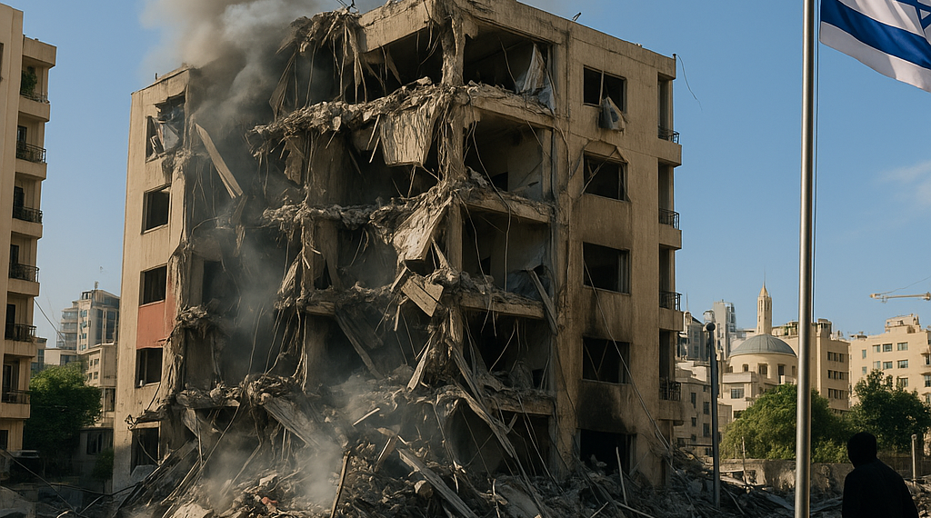 Israel bombardeó un centro de mando de Hezbollah en Beirut en respuesta al lanzamiento de tres proyectiles contra el norte del país