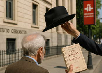 Un emocionado José Sacristán entrega el sombrero de su abuelo y ‘El Quijote’ de su padre como legado al Instituto Cervantes | Cultura
