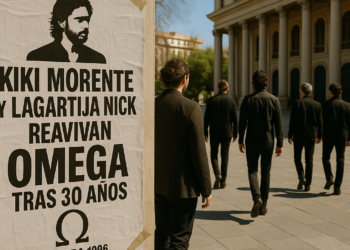 Enrique Morente y Tomatito, en agosto de 1996 durante su actuación en el Festival de Flamenco de Almería.