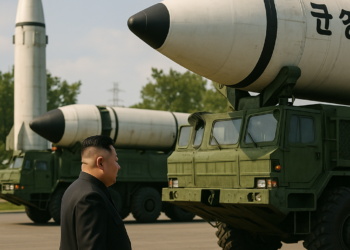 El dictador Kim Jong-un, a bordo del destructor Kang Kon, exigió acelerar el desarrollo de armas nucleares para su Armada