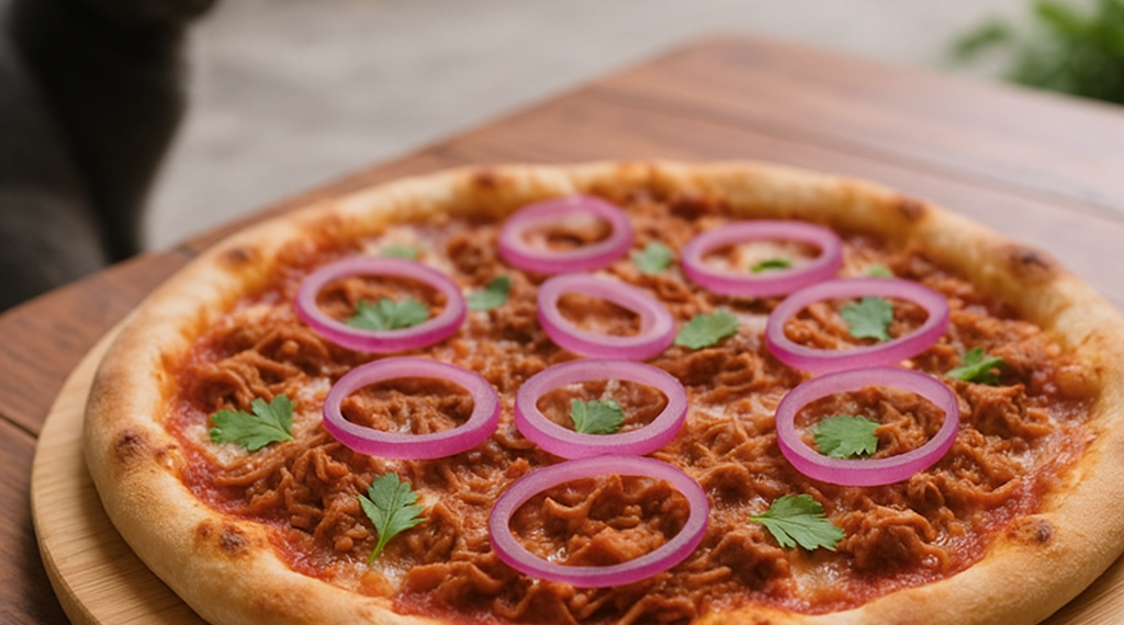 La célebre cochinita del estadio de los Diablos Rojos ahora llega en forma de pizza