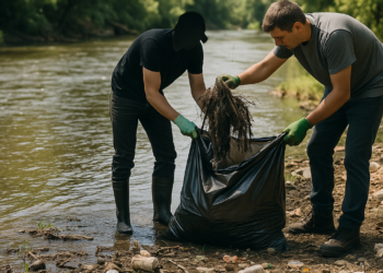 Limpió un río contaminado, retiró 200 bolsas de basura y podría enfrentar hasta dos años de prisión