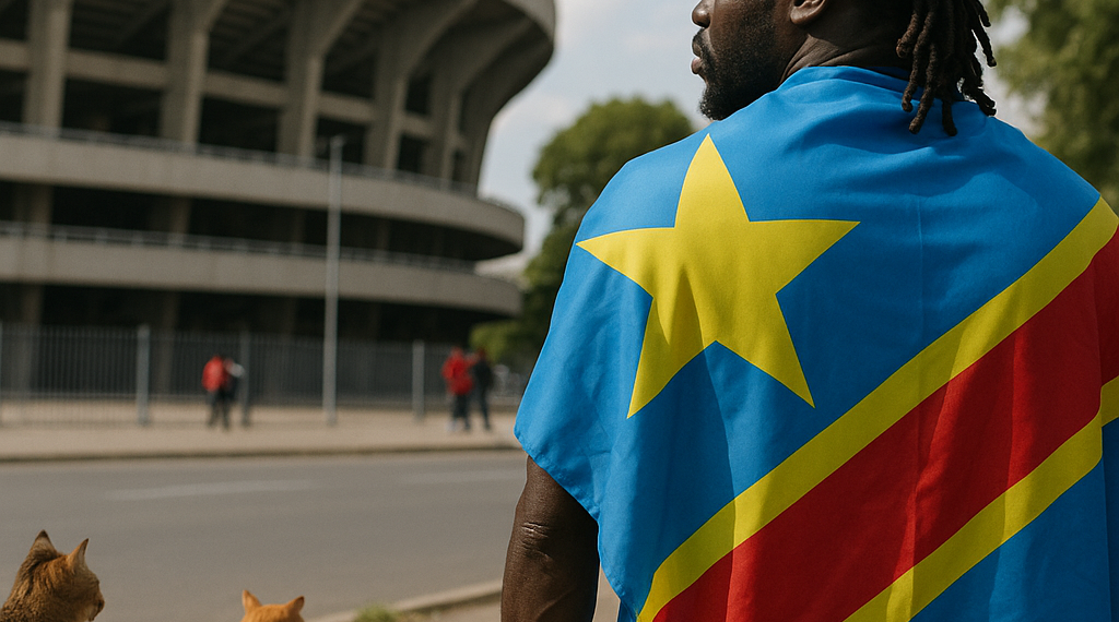 Quién es Lumumba Vea, el fanático del Congo que se volvió viral por permanecer inmóvil durante los partidos