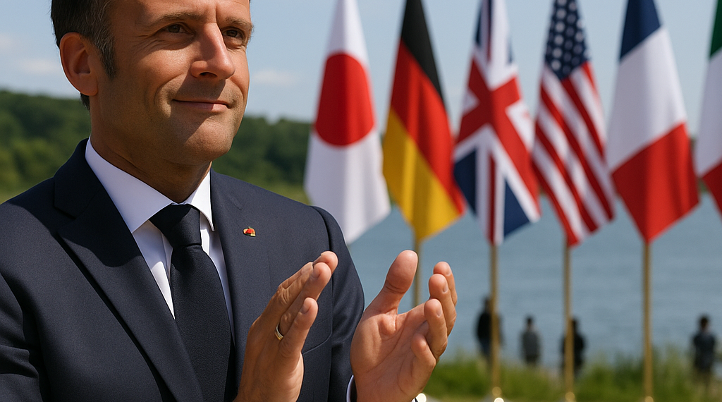 Macron alaba la "unidad" del G-7 tras meses de desacuerdo y destaca que "Ucrania avanza, mientras Rusia recula"