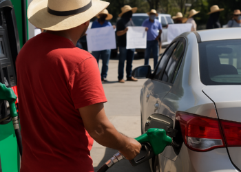 Toman maestros gasolineras en Chiapas; regalan combustible