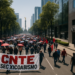 Protesta CNTE en Reforma; van a oficinas de Afores