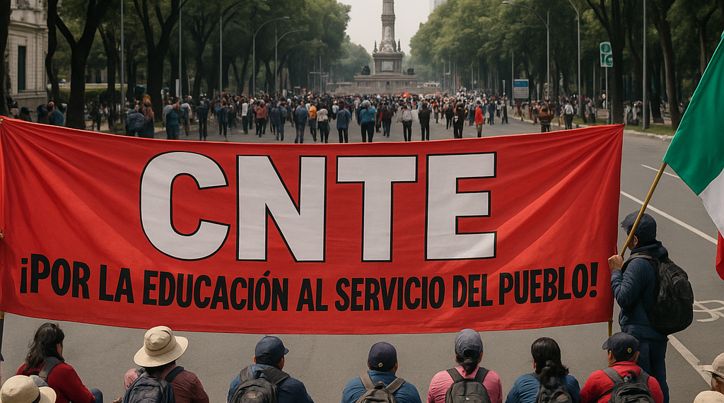 Protesta CNTE en Segob y Paseo de la Reforma