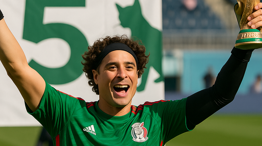 El mexicano "Memo" Ochoa celebra su histórico récord de seis Copas del Mundo