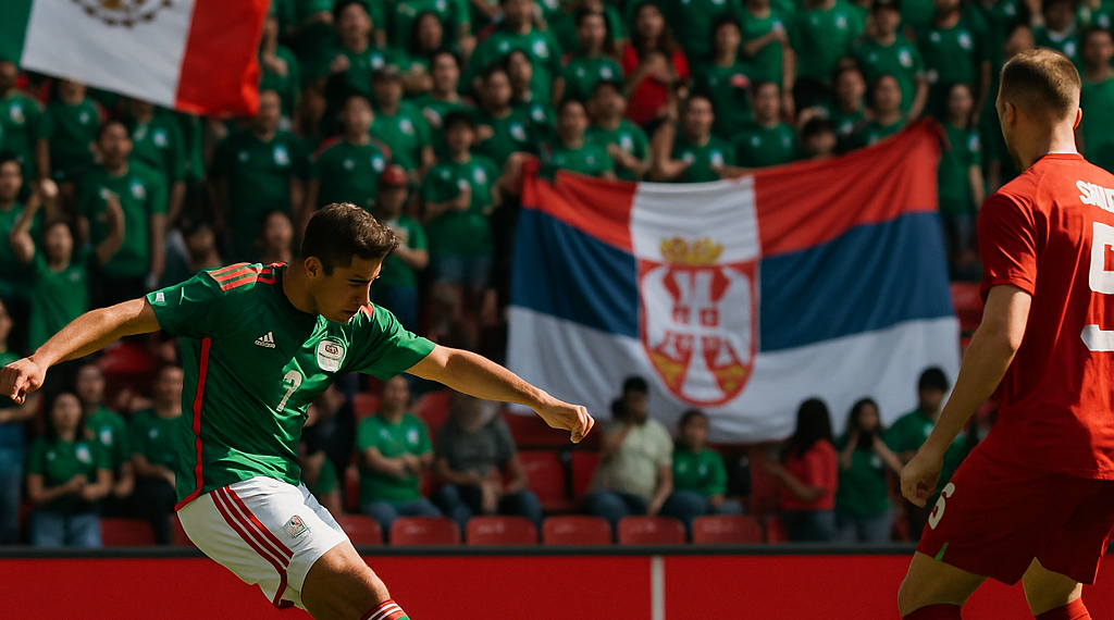 Golea México a Serbia en el Nemesio Diez