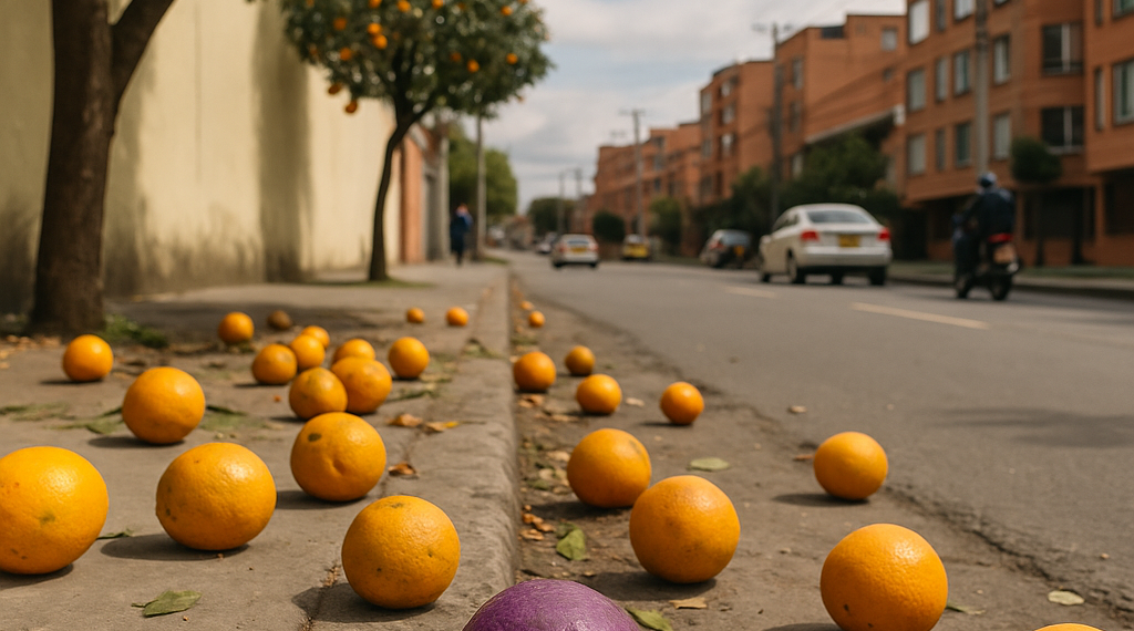 Carta desde Bogotá: Naranjas que se caen de morados