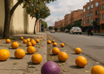 Carta desde Bogotá: Naranjas que se caen de morados