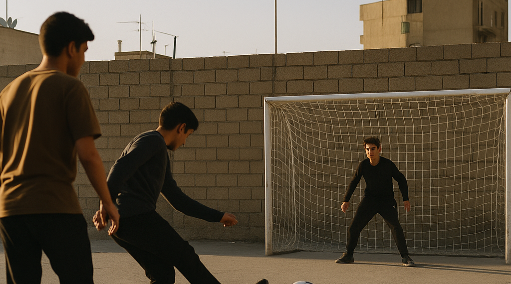 Mundial, una bocanada de aire para niños aficionados al fútbol en Irán