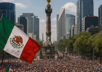 Festejan 800 mil el triunfo de México en Reforma