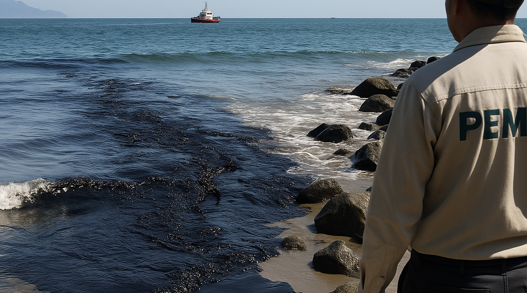 Pemex confirma derrame de aceite en Manzanillo