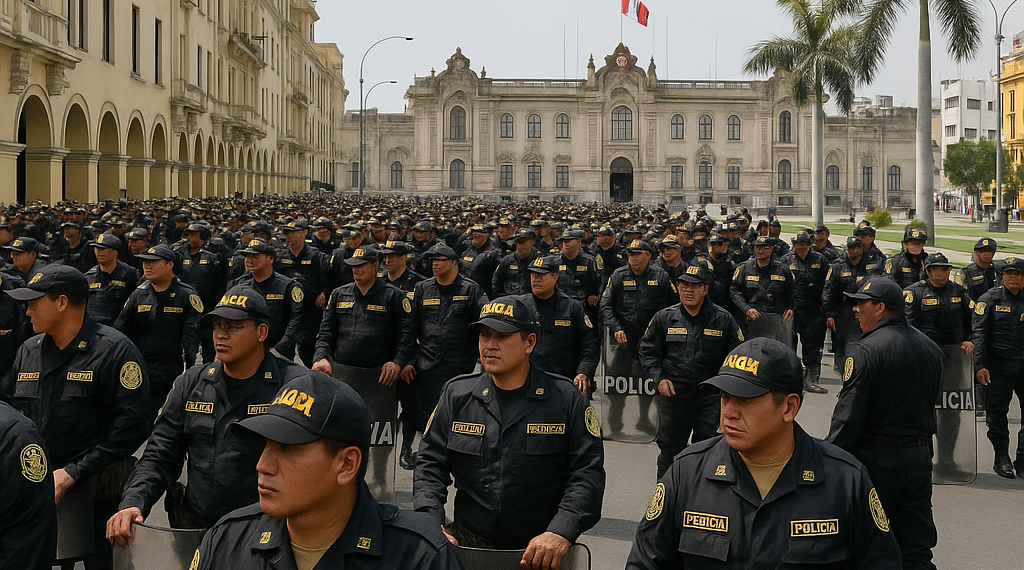 Perú despliega 7,000 policías en Lima ante marcha por resultados de la elección presidencial