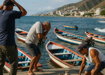 Unos pescadores en La Guaira captan el momento exacto de los terremotos de Venezuela: "Acaba de temblar ahorita"