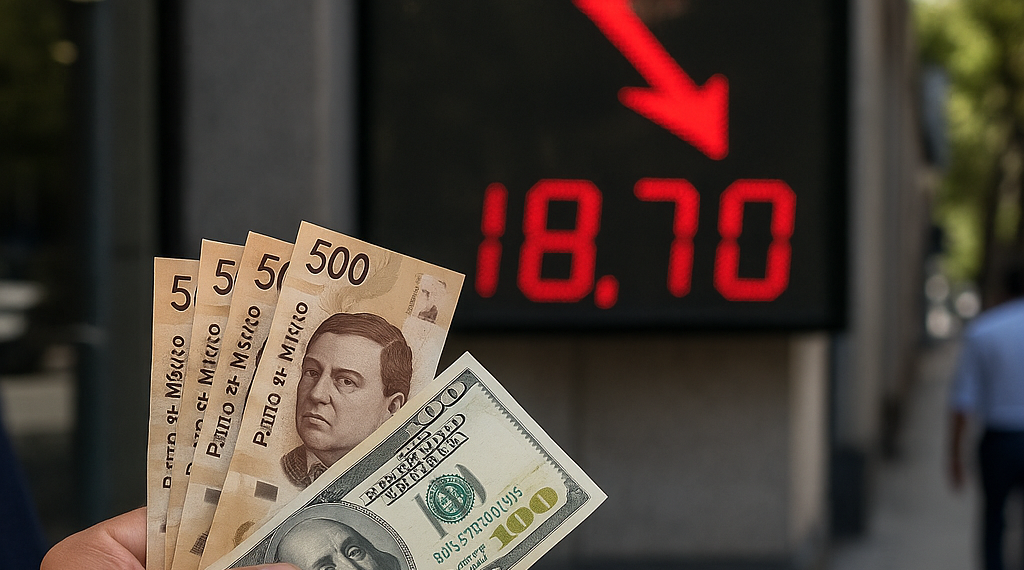 Peso mexicano retrocede por fortalecimiento del dólar tras anuncio de la Fed