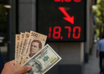 Peso mexicano retrocede por fortalecimiento del dólar tras anuncio de la Fed