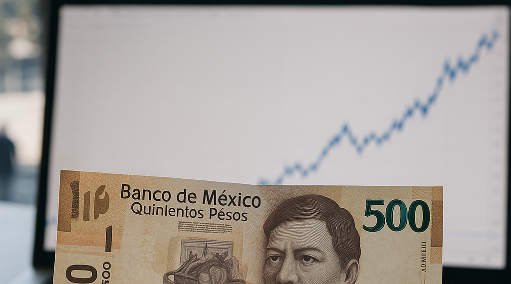 Peso mexicano opera estable tras datos económicos de EU; espera decisión de Banxico