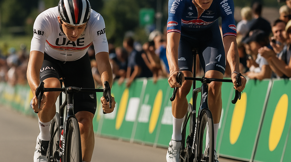 Pogacar se impone por un suspiro a Van der Poel en crono del Tour de Suiza