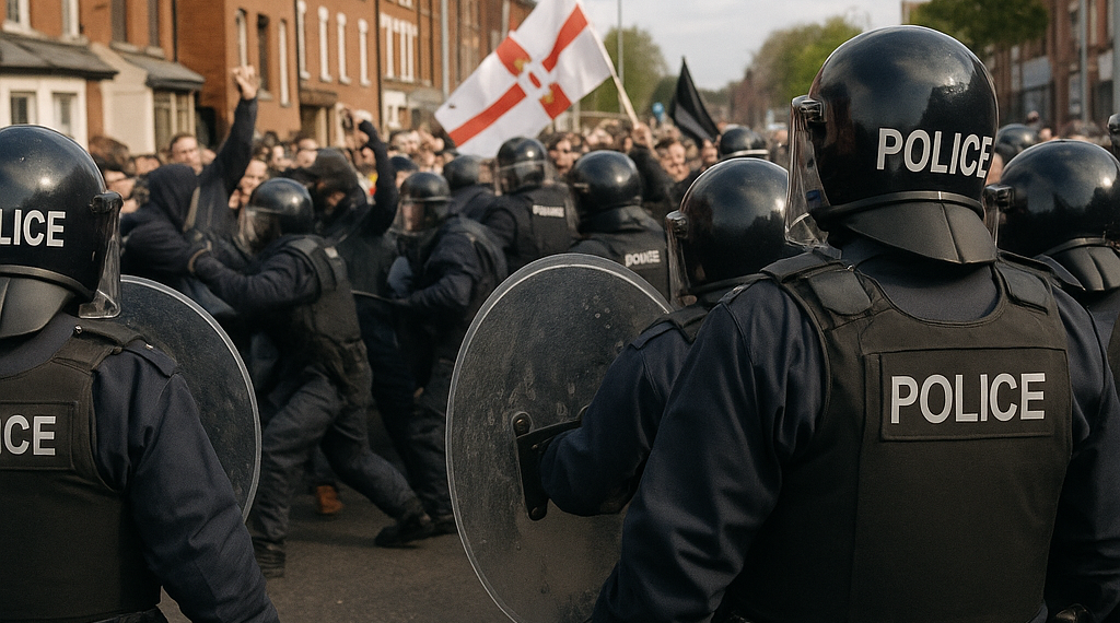 La policía dispersó las protestas en Belfast tras disturbios originados por un apuñalamiento