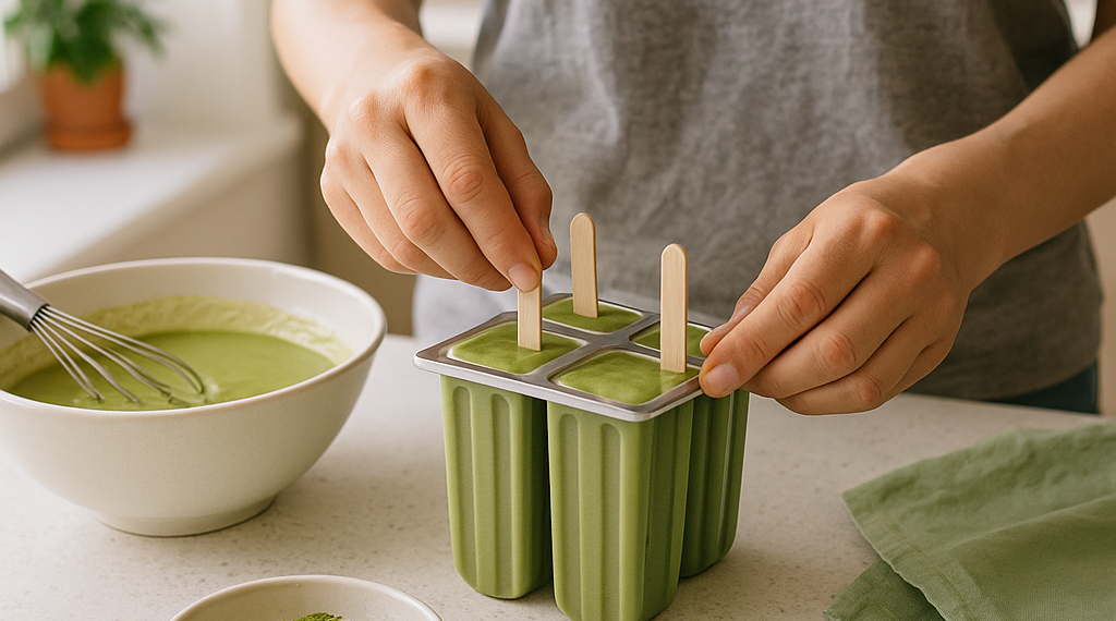 Cómo hacer paletas de matcha: Receta con té verde y antioxidantes para el calor