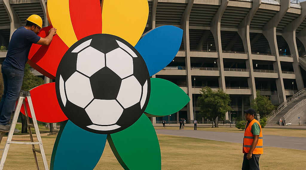 Alistan escudo para fan fest y estadios del Mundial