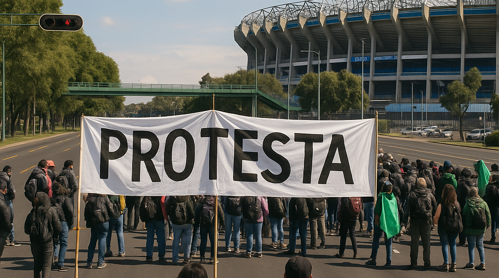 Alistan manifestaciones sobre Tlalpan rumbo al Estadio CDMX